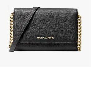 Michael Kors Women's Jet Set Travel Medium Pebbled Leather Convertible Crossbody